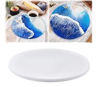 ZXWAMZ Moule en Résine pour Charcuterie Grand Plateau rond En Silicone 30k Moule Outil de bricolage de moulage de sous(30CM)