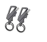 Zxwjddm Briquet à kérosène Porte-clés rétro avec allumettes permanentes, Coupe-Vent et imperméable, Briquet en métal Multifonctionnel Portable, adapté au Camping, à la randonnée(Cp3)