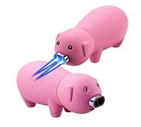 Zxwjddm Briquet Gonflable en Forme de Cochon Rose, créatif et personnalisé, Double Jet de feu, Pratique, idéal for Offrir à Son Petit ami, Cadeau de Noël(Pink)