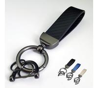 ZXWZZQ88 Auto Porte-clé, pour BMW Z4 E86 Coupe/Z4M Coupe Z4-M 2002-2009 Porte-clés en Cuir Voiture Accessoires,A/Black