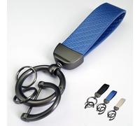 ZXWZZQ88 Auto Porte-clé, pour BMW Z4 E86 Coupe/Z4M Coupe Z4-M 2002-2009 Porte-clés en Cuir Voiture Accessoires, B/Blue