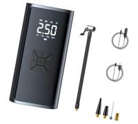 ZXWZZQ88 Gonfleur Pneus Voiture pour Seat Leon Maxton MK1 Mk2 Mk3 MK4 MK5 MK6 MK7, Compresseur à air Portatif Écran LCD Lumière LED Arrêt Automatique Accessoire Voiture,Black