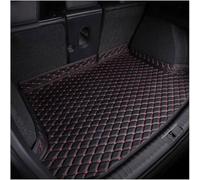 ZXWZZQ88 Protection Coffre Voiture pour Alfa Romeo Stelvio (Without Speakers on The Left) 2017-2021, Cuir Cargaison Tapis de Coffre Imperméable Anti-Rayure Coussin, Accessoire Voiture,Black-Red