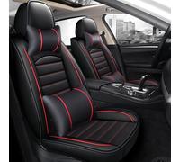 ZXYHBHD 2 Housses de siège Auto Avant entièrement recouvertes de Cuir， Compatible avec Dodge Caliber SRT4,Black and Red