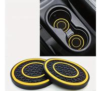 ZXYHBHD Coussinet antidérapant pour Porte-gobelet de Voiture,Protection Stable, 2 pièces, Compatible avec Les Piles Lexus LX 570 Marvel Eternals GILGAMESH,Yellow