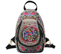 ZXYHOLOHI Sac à dos à broder mini femme avec sangle amovible sac poitrine polyvalent de style ethnique