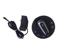ZXYIWSDF Commande Phare Voiture Bouton De Réglage De L'interrupteur De Commande des Phares, Compatible avec VW pour Golf Plus 2003 - 2012 pour CC 2008 - 2014(Set)