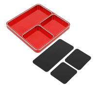 ZXYRC Plateau de rangement en alliage d'aluminium avec joint magnétique amovible pour accessoires de voiture télécommandée et camion, rouge