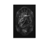 ZXYYHBG Poster décoratif sur toile représentant la mort noire - Poster mural moderne pour chambre à coucher - 60 x 90 cm