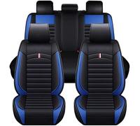 ZXZFDC Ensemble Complet de Housses de Siège de Voiture en Similicuir pour Maserati GranTurismo 2007-2014, Housses Siège Avant et Arrière, Accessoires Interieur,Blue-Line