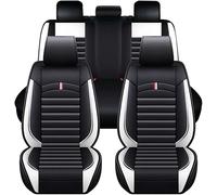 ZXZFDC Ensemble Complet de Housses de Siège de Voiture en Similicuir pour Maserati GranTurismo 2007-2014, Housses Siège Avant et Arrière, Accessoires Interieur,White-Line