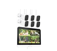 ZXZZAS Camera Surveillance 13 Pouces 3MP système de caméra de Surveillance de sécurité Batterie caméra PIR caméra de détection intellinte Ensemble CCTV NVR Kit sans Fil(None,6 Camera 8 CH NVR)