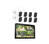 ZXZZAS Camera Surveillance 13 Pouces 3MP système de caméra de Surveillance de sécurité Batterie caméra PIR caméra de détection intellinte Ensemble CCTV NVR Kit sans Fil(None,8 Camera 8 CH NVR)