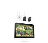ZXZZAS Camera Surveillance 13 Pouces 3MP système de caméra de Surveillance de sécurité Batterie caméra PIR caméra de détection intellinte Ensemble CCTV NVR Kit sans Fil(None,2 Camera 8 CH NVR)