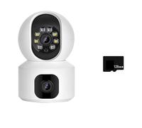 ZXZZAS Camera Surveillance 2K 4MP Double Objectif PTZ IP caméra Double écran caméra de sécurité à Domicile 3MP HD Suivi Automatique bébé Moniteur vidéo Surveillance(4MP Add 128G)