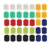 ZY-25 Lot de 35 circuits imprimés sans soudure pour mini platine d'expérimentation 25 points d'attache pour test électronique DIY Prototypage 7 couleurs assorties
