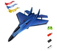 ZY 320 Pro RC Plane,2025 New Remote Control Gliders Airplane, 2.4GHz RC Fighter Jet Plane Model ,Aerodynamic Design for Smooth Flight,Anti-Collision Silicone Nose Remote Control Planes (blue)