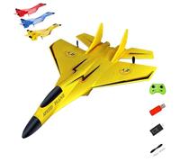 ZY 320 Pro RC Plane,2025 New Remote Control Gliders Airplane, 2.4GHz RC Fighter Jet Plane Model ,Aerodynamic Design for Smooth Flight,Anti-Collision Silicone Nose Remote Control Planes (yellow)