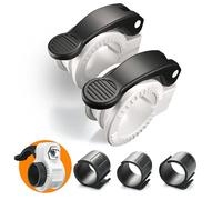 ZY-HUAN Mini Pinces pour haltères de 25/28/30mm I Collier d'haltères réglable I Pinces d'haltères à dégagement Rapide Paire de Clips de Verrouillage pour Barre d'haltères (Noir + Blanc)