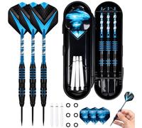 ZY-otu Lot de 3 fléchettes avec ailettes de rechange et pointe en plastique, pour cible de fléchettes et cible de fléchettes électronique, jouets pour compétition et jeu de fête avec boîte de