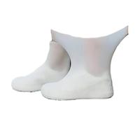 ZYAGH 1-4 Pair Outdoor Rubber Boots Cover For Men And Women Summer Rainproof Waterproof Reusable Non Slip(White,L30cm41-47-2PCS)