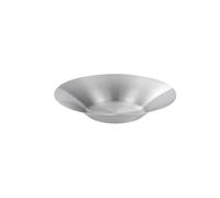 ZYAGH Assiette à dîner en acier inoxydable, assiettes rondes de service de fruits, plateaux, assiette de nouilles, saladier(Silver 25.5cm)