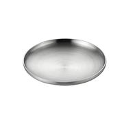 ZYAGH Assiette Ronde En Acier Inoxydable À Double Paroi Isolée For Collations Et Fruits(21CM)