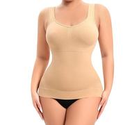 ZYAGH Body Shaper Shapewear Top pour Femmes Corset Gainant Classique for Femme avec Soutien-Gorge rembourré et élastique pour Femmes Debardeur(Nude,XL)