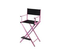 ZYAGH Chaise de maquilleur Pliable et Portable avec Cadre en Aluminium(Pink)