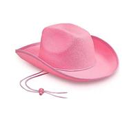 ZYAGH Chapeau Cowboy Chapeau de Cow-Girl, Chapeau de Cowboy, Chapeau de Princesse en Feutre, Accessoire de Costume for Enterrement de Vie de Jeune Fille, fête d'anniversaire for Women and Men(Pink)