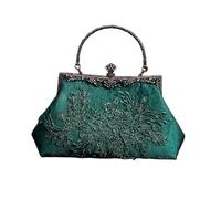 ZYAGH Emerald Pearl Embroidered Handbag Banquet Shell