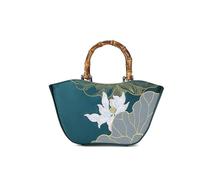 ZYAGH Exquisite Embroidered Handbag Banquet Handle Bag(Blue)