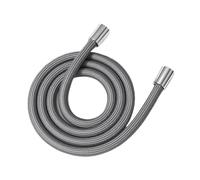 ZYAGH Flexible De Douche Tuyau de Douche à Main Anti-enroulement, Interface Universelle, Tube de Douche, Tuyau de Douche de Bain Flexible en Nylon pour Robinetterie De Salle De Bains(Grey,1.5M)