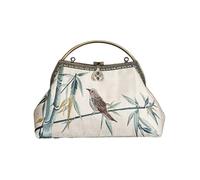 ZYAGH Heavy-duty Embroidered Handbag Banquet Hanfu Clutch(White)