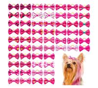 ZYAGH Lot de 10/20/30 nœuds for toilettage d'animaux de Compagnie, mélange de Couleurs, Accessoires for Cheveux de Petits Chiens, Bandes en Caoutchouc(Style 8,20PCS)