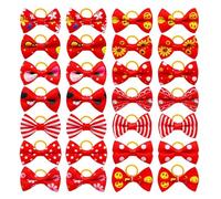 ZYAGH Lot de 10/20/30 nœuds for toilettage d'animaux de Compagnie, mélange de Couleurs, Accessoires for Cheveux de Petits Chiens, Bandes en Caoutchouc(Style 9,20PCS)