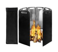 ZYAGH Outdoor Stove Wind Deflector Portable Camping Windshield Folding High Temp Resistant Shield Screen for Hiking(60cm)