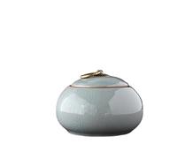 ZYAGH Petite boîte à thé en céramique, boîte de Rangement for Toutes Sortes de thé, récipient en poterie Brute for thé PU-erh(Blue,12.5x8.5cm)
