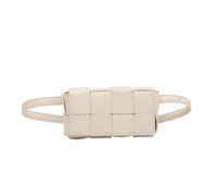 ZYAGH Petits Sacs De Taille Tissés En Super Cuir for Femmes, Sac À Bandoulière De Luxe, Pochette De Poitrine Avec Ceinture Tissée(Beige)