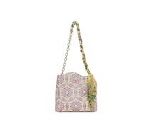 ZYAGH Printed Chain Handbag With Metal Print Jacquard Bag Shoulder