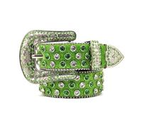 ZYAGH Rhinestone Belt Y2K Punk Men's Diamond-encrusted Trendy And Unique(105cm)