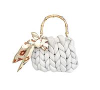 ZYAGH Sac à tricoter en laine Crewel Sac à main for femme Sac à tricoter fait main Sac à tricoter DIY(9,22 * 18 * 10cm)