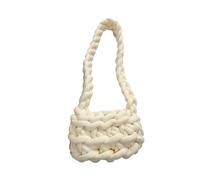 ZYAGH Sac à tricoter fait main Sac à tricoter horizontal grossier DIY Sac à bandoulière à rayures en fil de base(2)