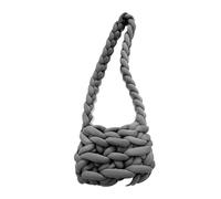 ZYAGH Sac à tricoter fait main Sac à tricoter horizontal grossier DIY Sac à bandoulière à rayures en fil de base(11)