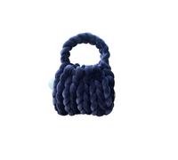 ZYAGH Sac d'ordinateur créatif en fil de velours fait à la main, sac à tricoter à ligne épaisse, sac à bandoulière à main(13,28X20X20CM)