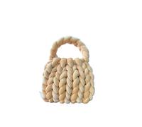 ZYAGH Sac d'ordinateur créatif en fil de velours fait à la main, sac à tricoter à ligne épaisse, sac à bandoulière à main(8,28X20X20CM)