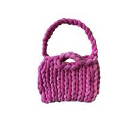 ZYAGH Sac d'ordinateur créatif en fil de velours fait à la main, sac à tricoter à ligne épaisse, sac à bandoulière à main(1,22X18X13cm)