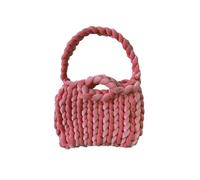 ZYAGH Sac d'ordinateur créatif en fil de velours fait à la main, sac à tricoter à ligne épaisse, sac à bandoulière à main(2,22X18X13cm)