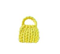 ZYAGH Sac d'ordinateur créatif en fil de velours fait à la main, sac à tricoter à ligne épaisse, sac à bandoulière à main(25,22X18X13cm)