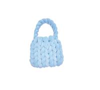 ZYAGH Sac d'ordinateur créatif en fil de velours fait à la main, sac à tricoter à ligne épaisse, sac à bandoulière à main(26,35X29X20cm)